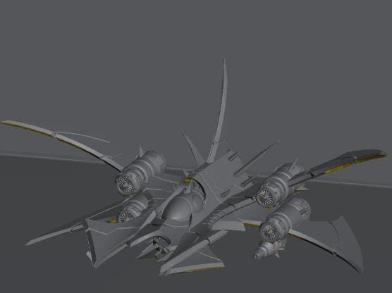 Cursed Elves Fighters | 8mm Epic Scale Sci-Fi Vehicle Miniatures