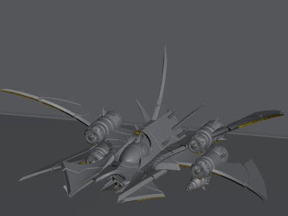 Cursed Elves Fighters | 8mm Epic Scale Sci-Fi Vehicle Miniatures