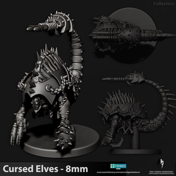 Cursed Elves Collector/Spirit Leecher | 8mm Epic Scale Sci-Fi Monster Miniatures