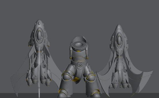 Tech Elves Fleet Scale Cruiser | Space Fleet Scale Sci-Fi Miniatures