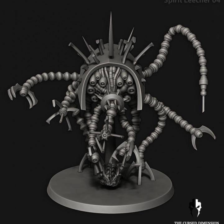 Cursed Elves Collector/Spirit Leecher | 32/28mm Heroic-Scale Sci-Fi Monster Miniatures