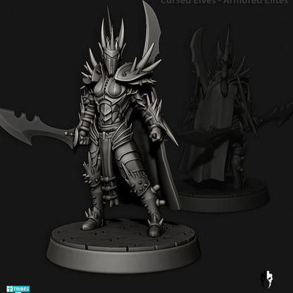 Cursed Elves Warriors | 32/28mm Heroic-Scale Sci-Fi Infantry Miniatures