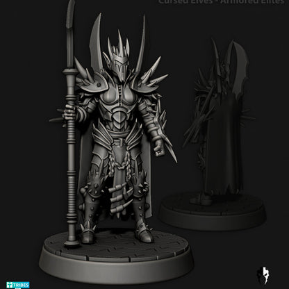 Cursed Elves Warriors | 32/28mm Heroic-Scale Sci-Fi Infantry Miniatures