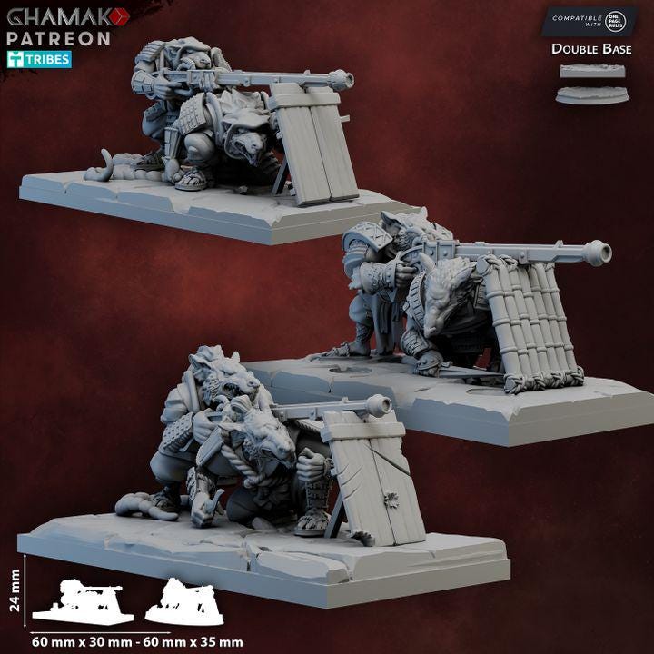 Ratmen Murata Ratshooters | 28mm Heroic-Scale Fantasy Infantry Miniatures