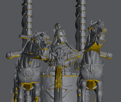 Chariot Raiders Warrior on Chariot | 28mm Scale Fantasy War Machine Miniatures
