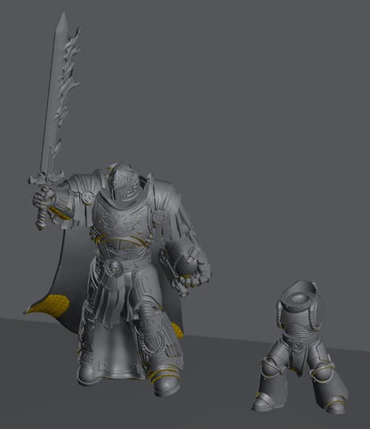 Quintus Aexius The Conditor | 32/28mm Heroic-Scale Sci-Fi Heavy Power Armour Infantry Leader