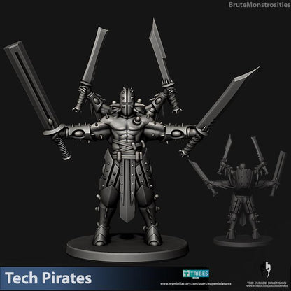 Cursed Elves/Tech Pirates Monstrosities | 32/28mm Heroic-Scale Sci-Fi Infantry Miniatures