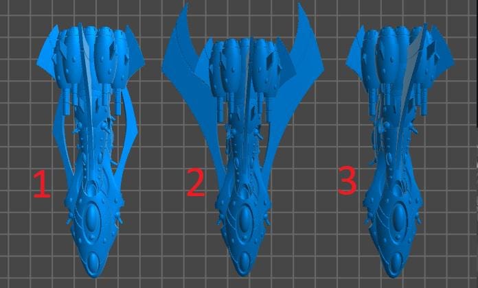 Tech Elves Fleet Scale Dreadnaught | Space Fleet Scale Sci-Fi Miniatures