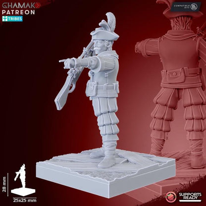 The Human Empire Ranged Infantrymen | 28mm Heroic-Scale Fantasy Infantry Miniatures