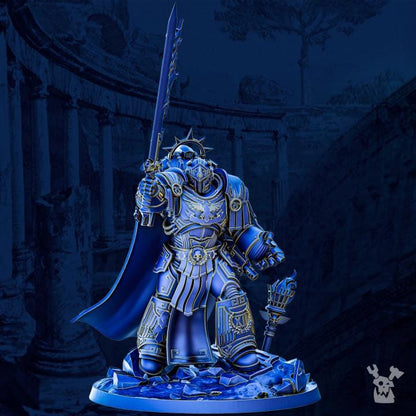 Quintus Aexius The Conditor | 32/28mm Heroic-Scale Sci-Fi Heavy Power Armour Infantry Leader