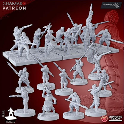 The Human Empire Melee Infantrymen | 28mm Heroic-Scale Fantasy Infantry Miniatures