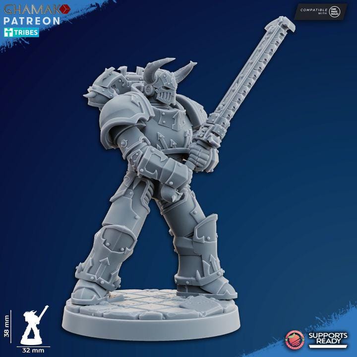 Heretic Militum Core Troops | 32/28mm Heroic-Scale Sci-Fi Power Armoured Infantry