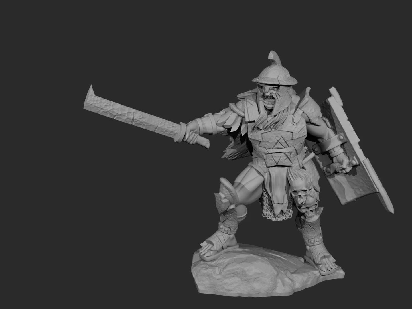 Warbreed Orc Command Set | 28mm Scale Fantasy Infantry Miniatures