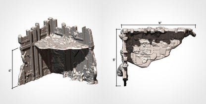 Infected Ruins | 32/28mm Wargaming Scenery and Miniature Terrain