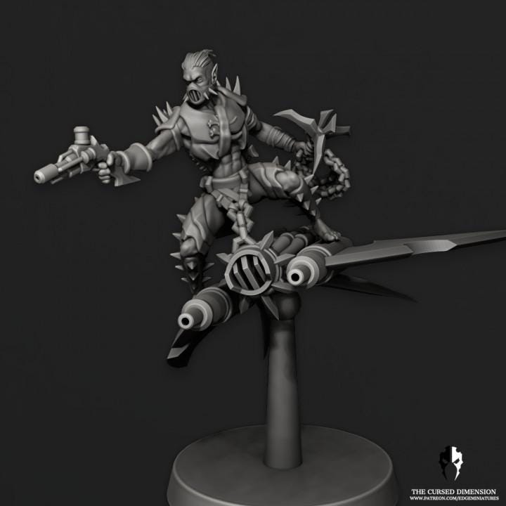 Cursed Elves Speed Freak Riders | 32/28mm Heroic-Scale Sci-Fi Miniatures