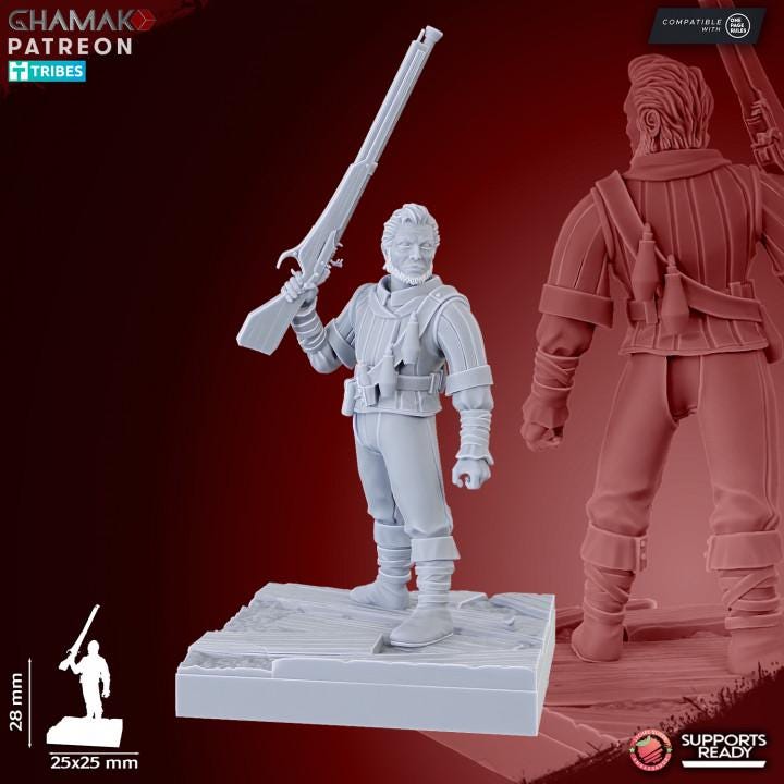 The Human Empire Ranged Infantrymen | 28mm Heroic-Scale Fantasy Infantry Miniatures