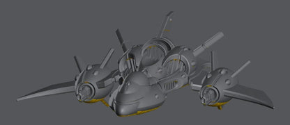 Tech Elves Bombers | 8mm Epic Scale Sci-Fi Vehicle Miniatures