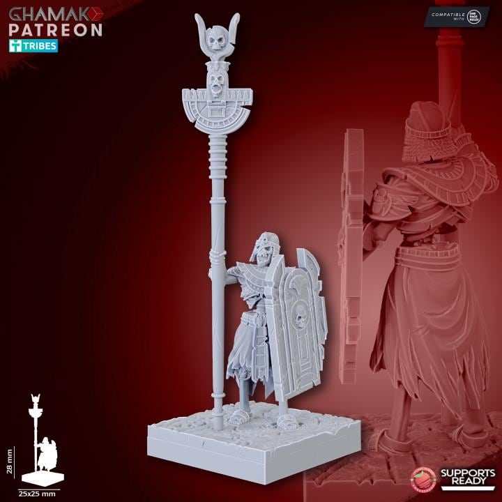 Undead Pharaohs Pyramid Guards | 28mm Heroic-Scale Fantasy Infantry Miniatures