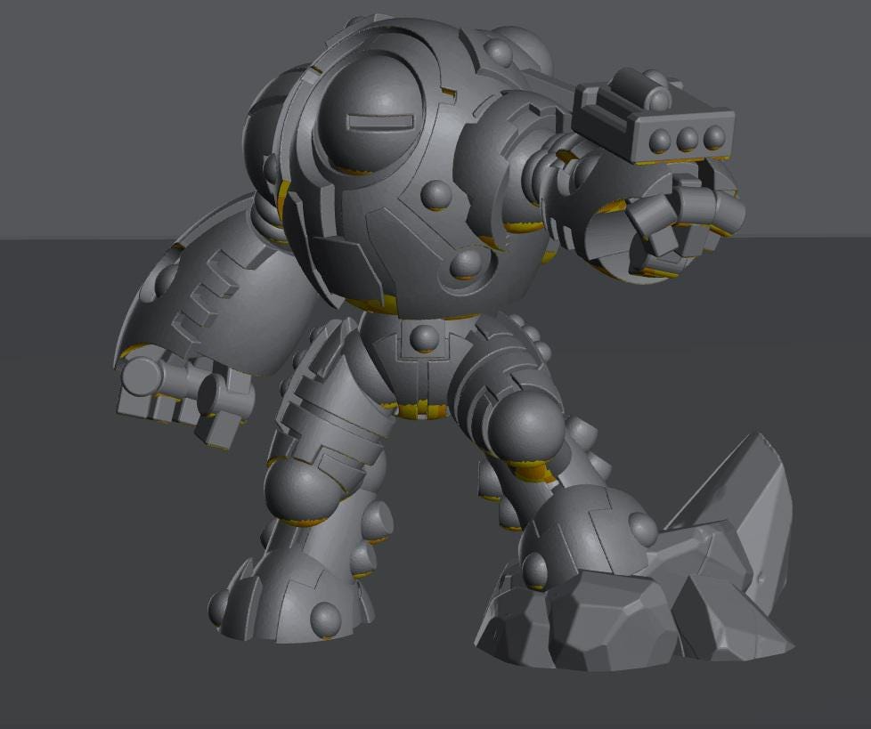 Skyborn Battlesuit Commanders | 8mm Epic Scale Sci-Fi Walker Miniature