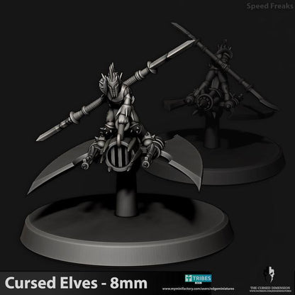 Cursed Elves Speed Freaks | 8mm Epic Scale Sci-Fi Jump Infantry Miniatures