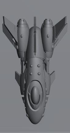 Tech Elves Fleet Scale Destroyer | Space Fleet Scale Sci-Fi Miniatures
