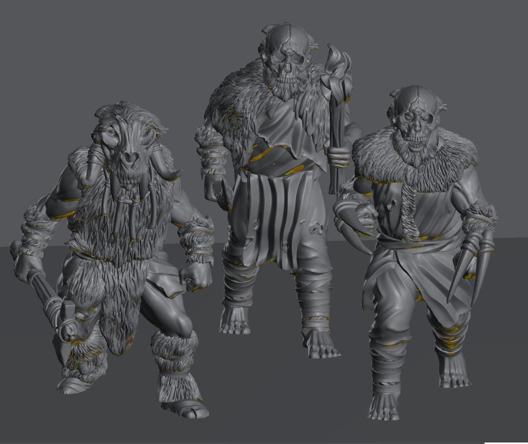 Savage Hillmen Warriors | 28mm Scale Fantasy Infantry Miniatures