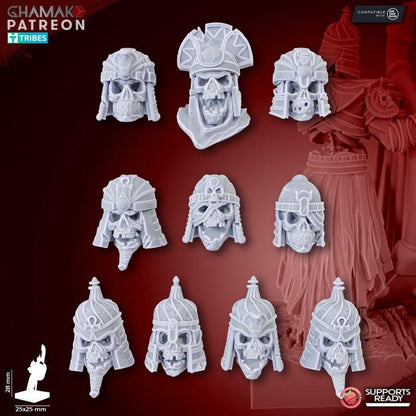 Undead Pharaohs Pyramid Guards | 28mm Heroic-Scale Fantasy Infantry Miniatures