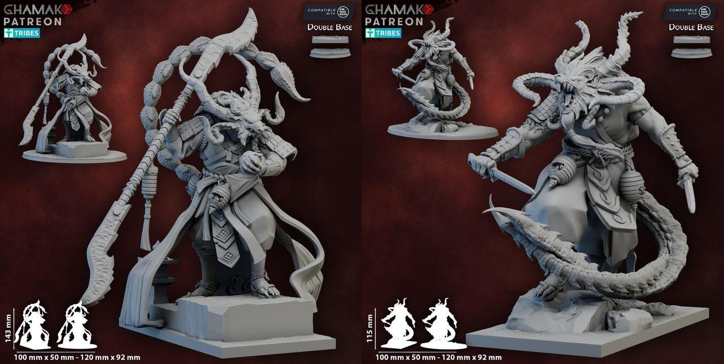 Ratmen Gods | 28mm Heroic-Scale Fantasy Monster Miniatures