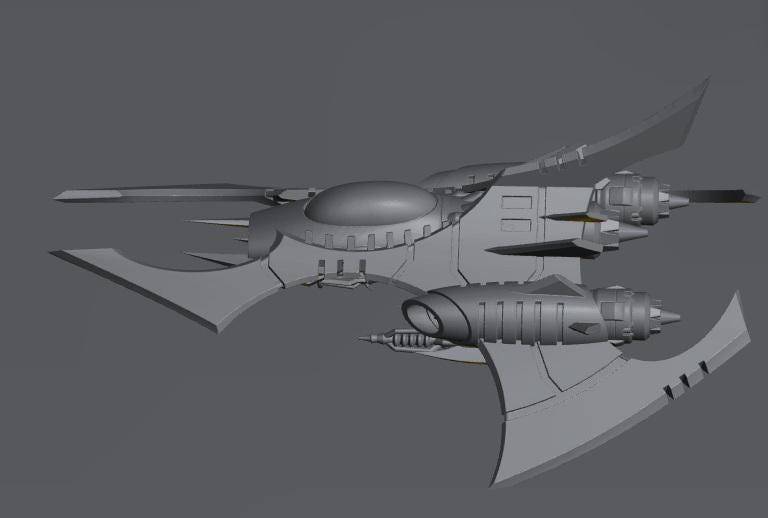 Cursed Elves Fighters | 8mm Epic Scale Sci-Fi Vehicle Miniatures