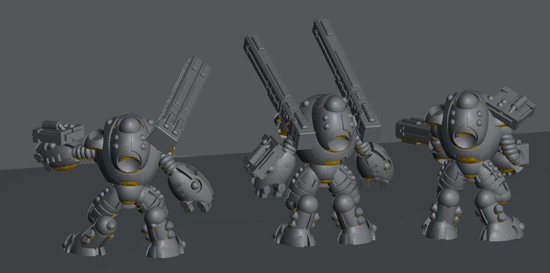 Skyborn Heavy Battlesuits | 8mm Epic Scale Sci-Fi Walker Miniature