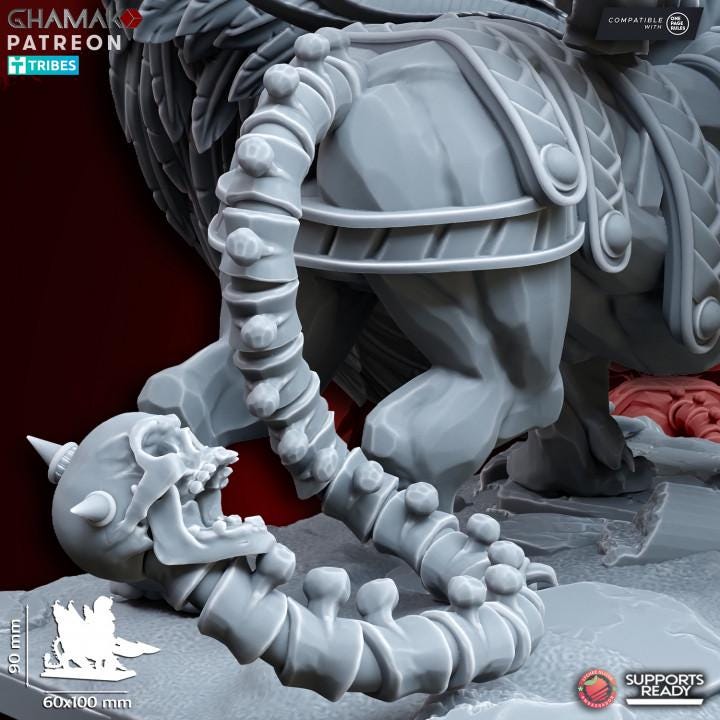 Undead Pharaohs Sphinx | 28mm Heroic-Scale Fantasy Monster Miniatures