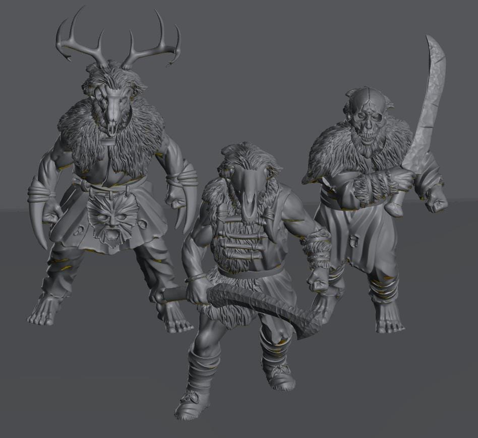 Savage Hillmen Warriors | 28mm Scale Fantasy Infantry Miniatures