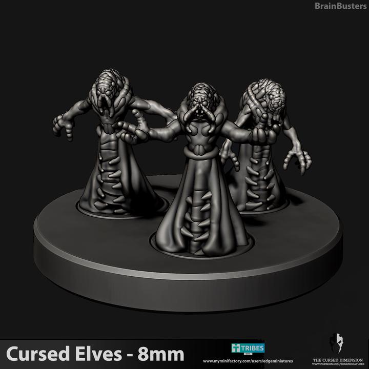 Cursed Elves Royal Court | 8mm Epic Scale Sci-Fi Infantry Miniatures