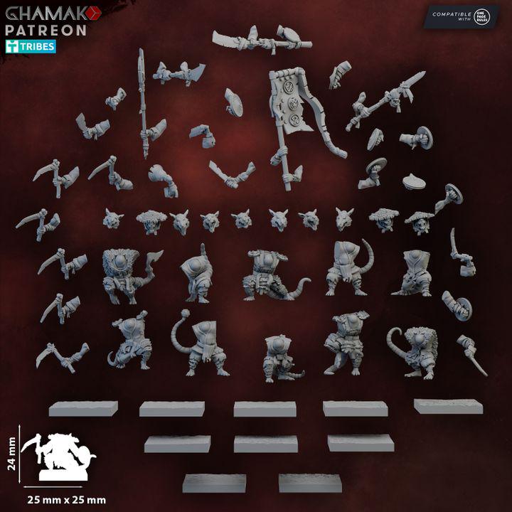 Ratmen Warriors | 28mm Heroic-Scale Fantasy Infantry Miniatures