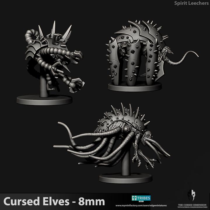 Cursed Elves Collector/Spirit Leecher | 8mm Epic Scale Sci-Fi Monster Miniatures