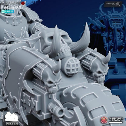 Heretic Traitor Bikes | 32/28mm Heroic-Scale Sci-Fi Power Armoured Bikes