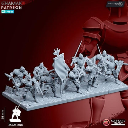 The Human Empire Melee Infantrymen | 28mm Heroic-Scale Fantasy Infantry Miniatures