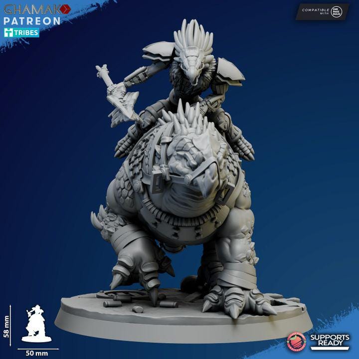 Scavengers Ravok Riders | 32/28mm Heroic-Scale Sci-Fi Monster Miniatures