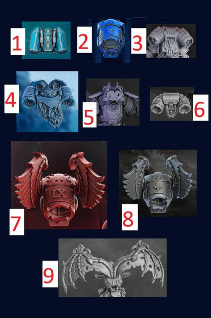 Jetpacks | 32/28mm Heroic-Scale Sci-Fi Conversion Bits