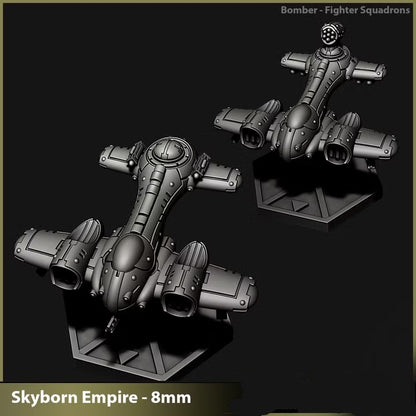 Skyborn Fighter/Bomber | 8mm Epic Scale Sci-Fi Walker Miniature