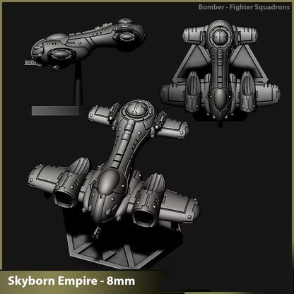 Skyborn Fighter/Bomber | 8mm Epic Scale Sci-Fi Walker Miniature
