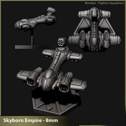 Skyborn Fighter/Bomber | 8mm Epic Scale Sci-Fi Walker Miniature