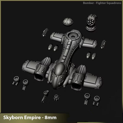 Skyborn Fighter/Bomber | 8mm Epic Scale Sci-Fi Walker Miniature