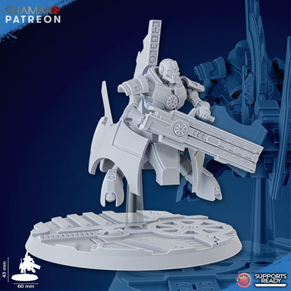 Undying Flying Warriors | 32/28mm Heroic-Scale Sci-Fi Jetbike Miniatures