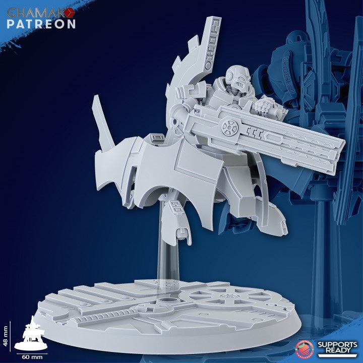 Undying Flying Warriors | 32/28mm Heroic-Scale Sci-Fi Jetbike Miniatures