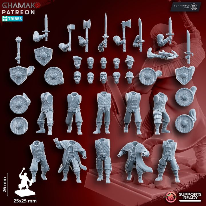 The Human Empire Melee Infantrymen | 28mm Heroic-Scale Fantasy Infantry Miniatures