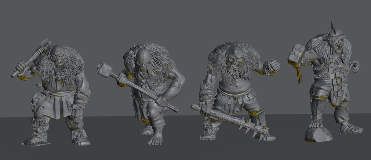 Hillmen Wildling Half Troll | 28mm Scale Fantasy Infantry Miniatures