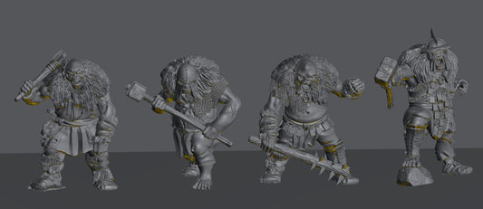 Hillmen Wildling Half Troll | 28mm Scale Fantasy Infantry Miniatures