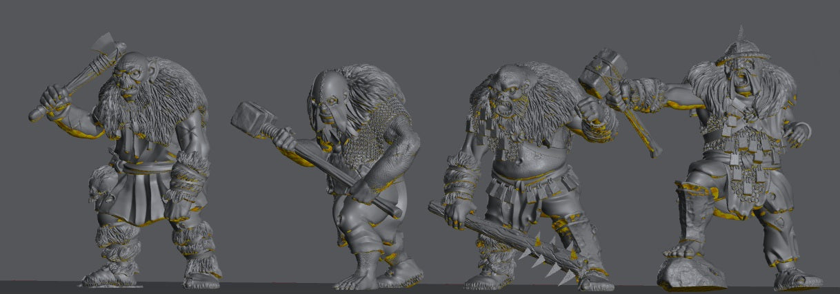 Hillmen Wildling Half Troll | 28mm Scale Fantasy Infantry Miniatures