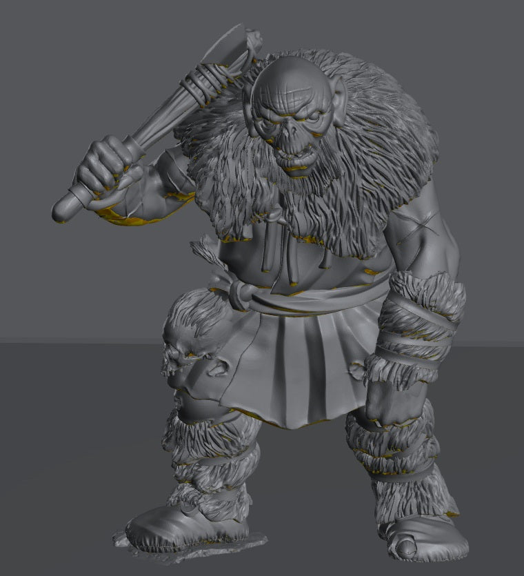 Hillmen Wildling Half Troll | 28mm Scale Fantasy Infantry Miniatures